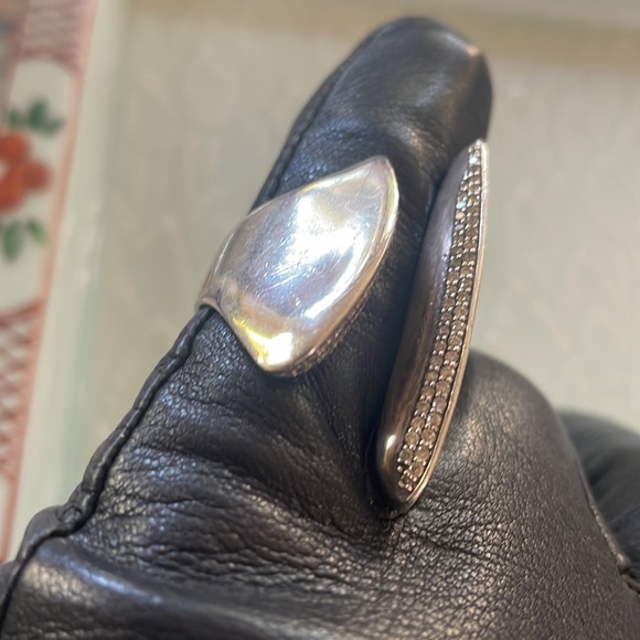 Alexis Bittar FINE Sterling Cleave Ring with Diamond Pave - Picture 7 of 15